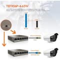 Miniatyrbild 3 av 4: TENDA 6-portars 10/100M Desktop Switch, 4 PoE-portar, 2 Uplink-portar, 250m överföring, QoS Design, TEF1106P-4-63W