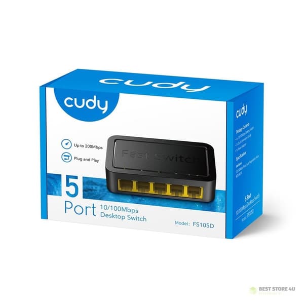 Switch CUDY FS105D 5-portars 10/100