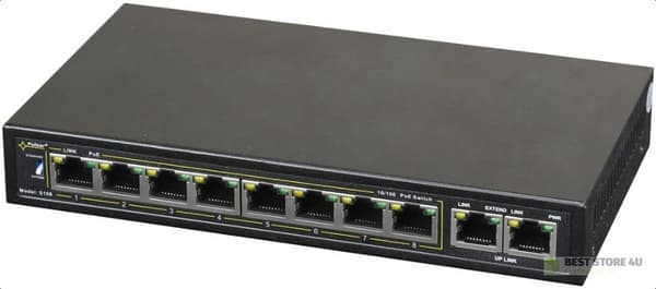 PoE-switch PULSAR S108 (10x 10/100Mbps)