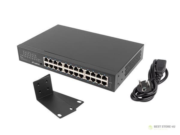 LANBERG SWITCH RSGE-24 RACK 19"" (24-PORTAR, 1GB)