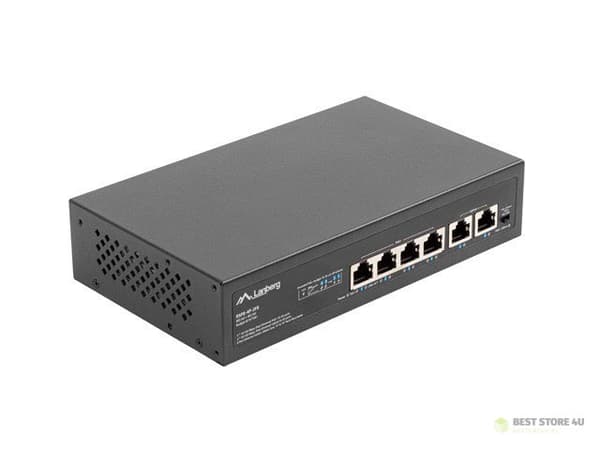LANBERG SWITCH POE+ RACK 10"/19" (4x 100MB/S POE+, 2x 100MB/S) RSFE-4P-2FE-60