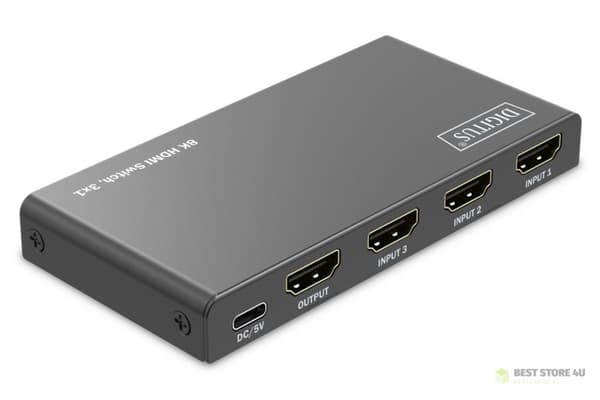 HDMI-switch 3x1, 8K/60Hz (4:4:4), HDR, HDCP 2.3