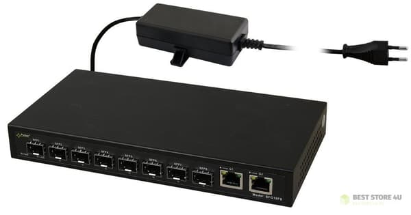 PULSAR SFG10F8 optisk switch (8xSFP, 2xRJ45)