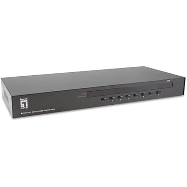 KVM-switch - LEVELONE - KVM-3208 - 8 portar - USB, PS/2, VGA