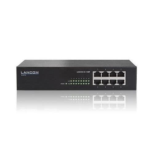 Switch Gigabit - LANCOM - GS-1108P - 8 portar RJ-45 - icke hanterad - PoE Svart