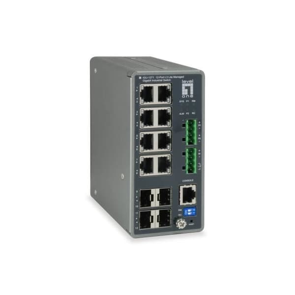 Gigabit Ethernet Switch - LevelOne - IGU-1271 - Hanterad - 8 RJ-45-portar - L3
