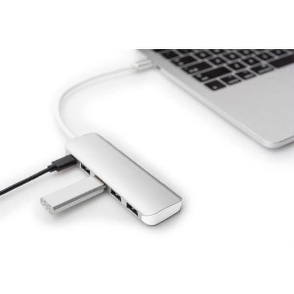 USB 3.1 Hub (Gen 1) - DIGITUS - DA-70242-1 - 4+1 portar med snabbladdningsport - Grå