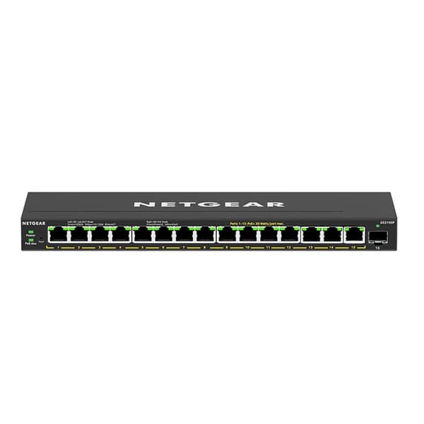 Switch - Netgear - GS316EP - 16 Gigabit-portar - PoE - Hanterad - 28 Gbit/s