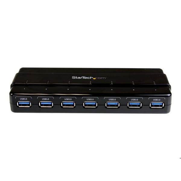 HUB - STARTECH.COM - ST7300USB3B - USB 3.0-hubb / nav med strömförsörjning - 7 portar