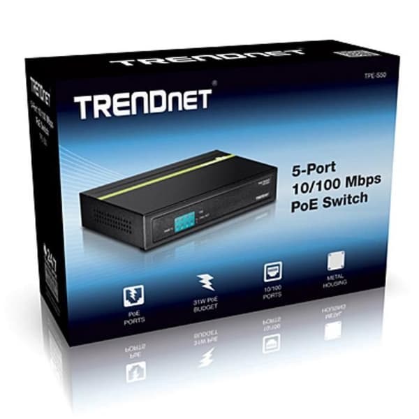 TRENDNET 5-portars 10/100 Mbps PoE-switch - TPE-S50 (v1.0R)