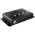 Miniatyrbild 1 av 3: USB 3.0 Hub - LINDY - 443492 - 4 portar - Metallisk - Kompatibel med USB 3.0