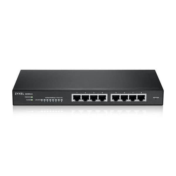 Switch - Zyxel - GS1915-8 - 8 Ethernetportar - Hanterad - Svart