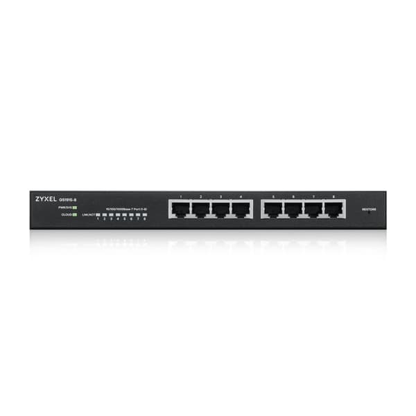 Switch - Zyxel - GS1915-8 - 8 Ethernetportar - Hanterad - Svart