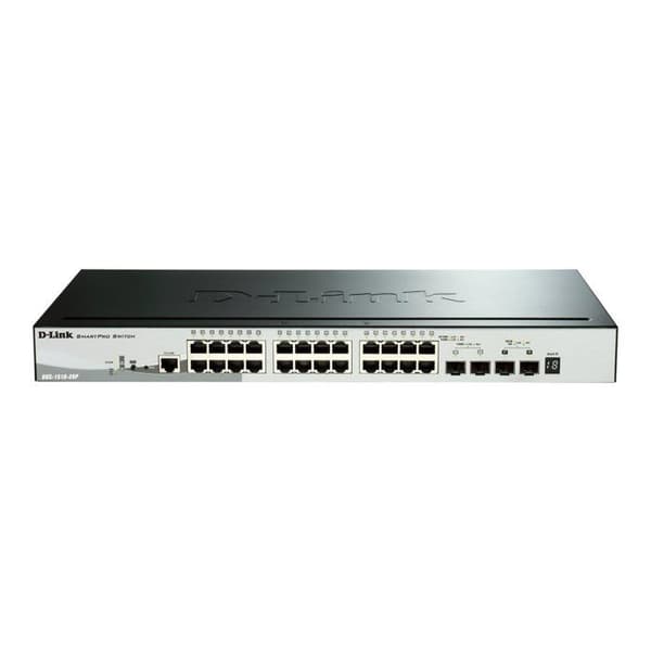 Switch - D-Link - DGS-1510-28P/E - PoE - 28 portar - Gigabit Ethernet Svart