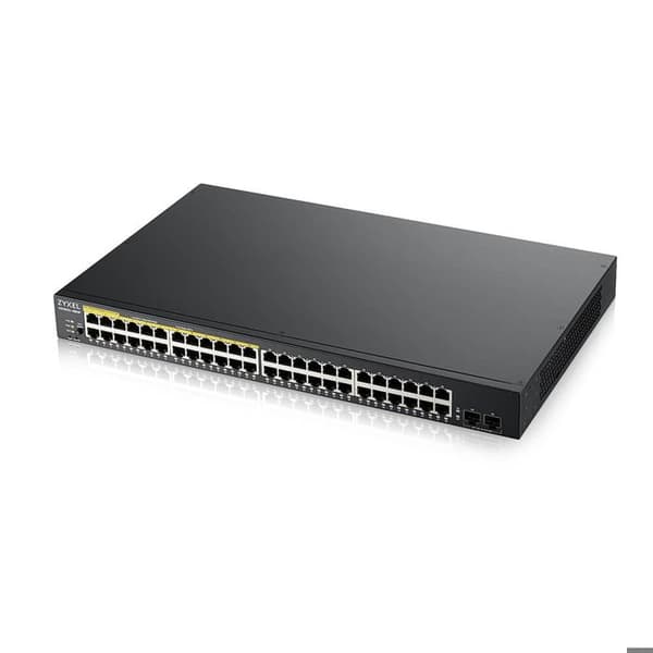Switch - Zyxel - 48p Gbe 24PoE - L2 Smart - 48 portar RJ-45 - Rack