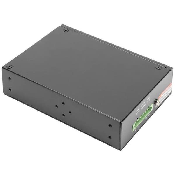 Switch Gigabit - Assmann - 8 portar - 10/100/1000BASE-TX - Svart - Industriell