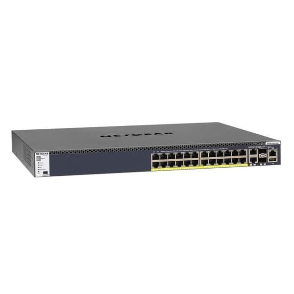 Switch hanterbar NETGEAR M4300-28G-PoE+ - 28 portar - 10G - Kraft 550W - Stapelbar - PoE+