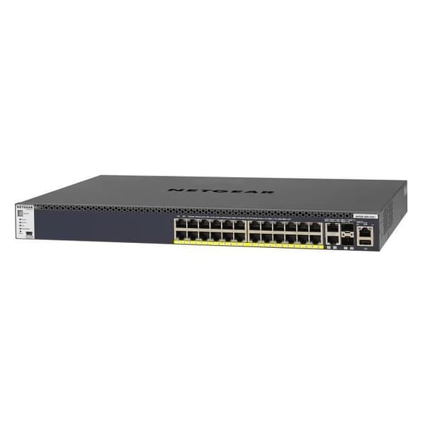 Switch hanterbar NETGEAR M4300-28G-PoE+ - 28 portar - 10G - Kraft 550W - Stapelbar - PoE+