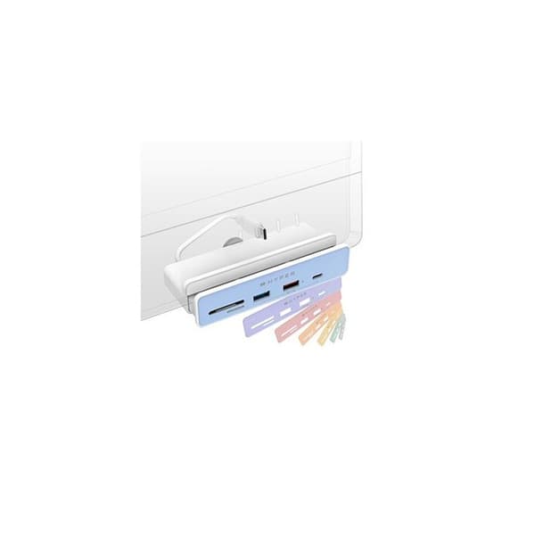 USB-C-hubb - Sanho - HyperDrive 6-i-1 - 6 portar - Diskret fästning - 7 färgplattor