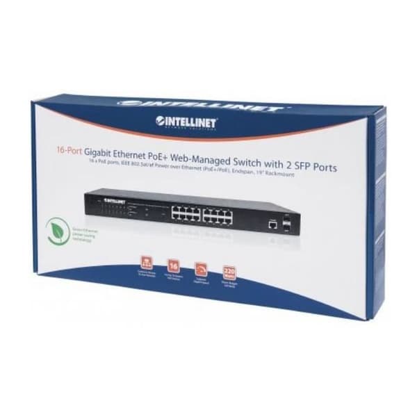 Intellinet 561341, Managed Network Switch, L2+, Gigabit Ethernet (10-100-1000), Ethernet-anslutning