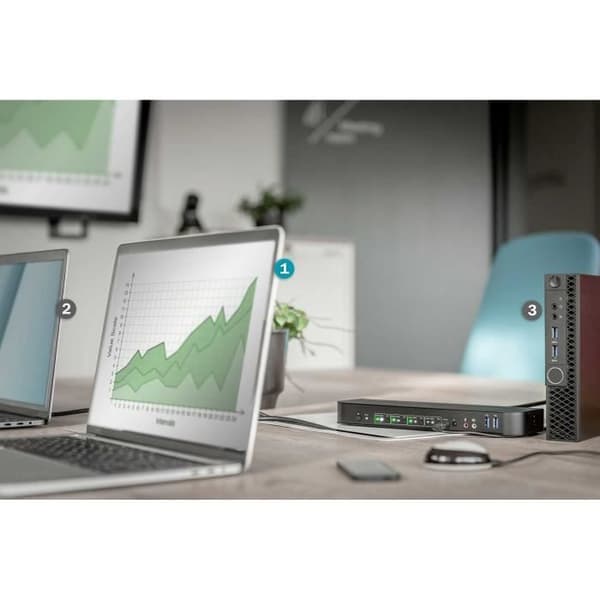 DIGITUS KVM-SWITCH, 4 PORTAR, 4K 60 HZ, 4 X DP-INGÅNGAR, 1 X OUTPUT