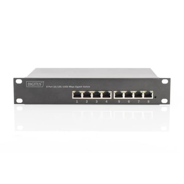 10-tums 8-portars Gigabit Ethernet PoE+ Switch - DIGITUS - L2+ Managed