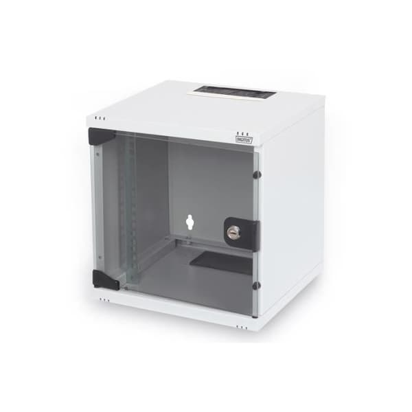 DIGITUS 6HE grenuttag med 8 Gigabit Ethernet-portar och nyckellås