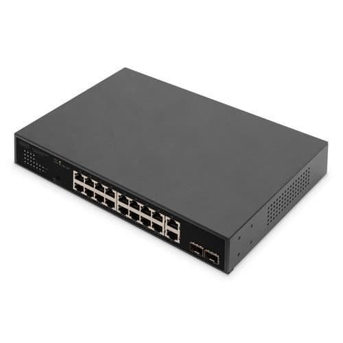 DIGITUS POE SWITCH 16+2 PORTS GE + 2GE SFP POE SWITCH 16+2 P