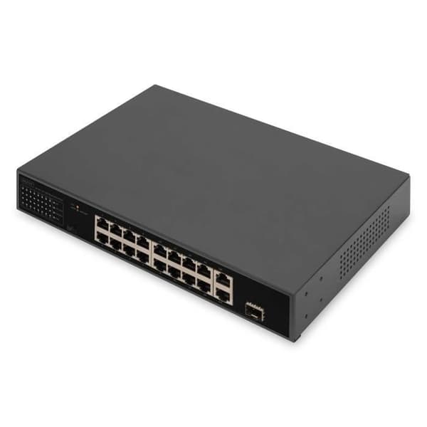 DIGITUS 16 PORTAR POE SWITCH 10-100 MBIT-S 16 X PORT RJ45 POE 10-1