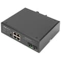 Miniatyrbild 4 av 4: DIGITUS Industri 4-portars Gigabit PoE+ Switch W.2X SFP Uplink IEEE802.3af-at, Dinrail, utökat temperaturområde