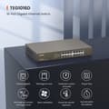 Miniatyrbild 1 av 4: TENDA 16-portars Gigabit Ethernet-switch 10/100/1000 Mbps, Auto MDI/MDIX, Plug &amp; Play, Metal TEG1016D