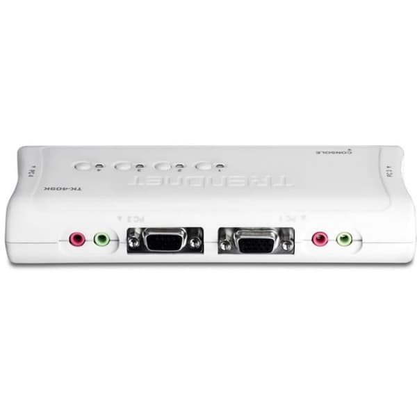 TRENDnet TK-409K KVM 4 Port VGA USB + Audio + Kablar
