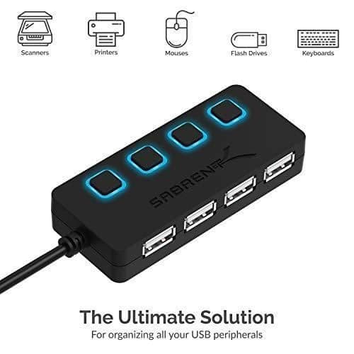 Sabrent 4-portars USB 2-hubb