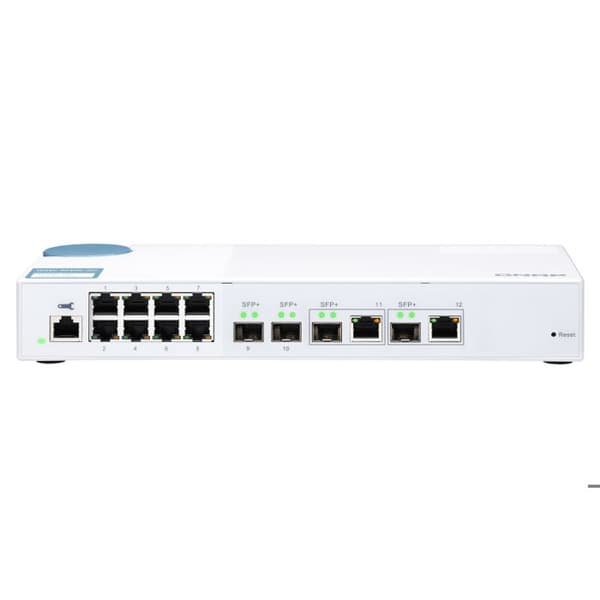 Swithc - QNAP - QSW-M408-2C - Hanterad - 2 x 10 Gigabit SFP+ - 12 portar