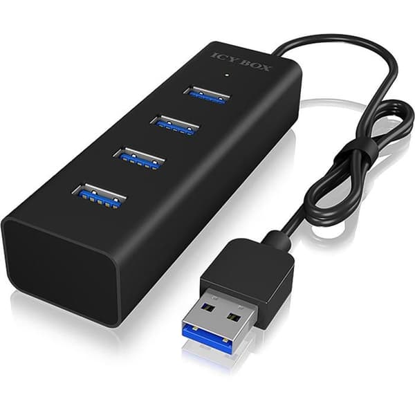 RAISONIC ICY BOX IB-HUB1409-U3 hubb (hub) - 4 USB 3.0-portar - Svart