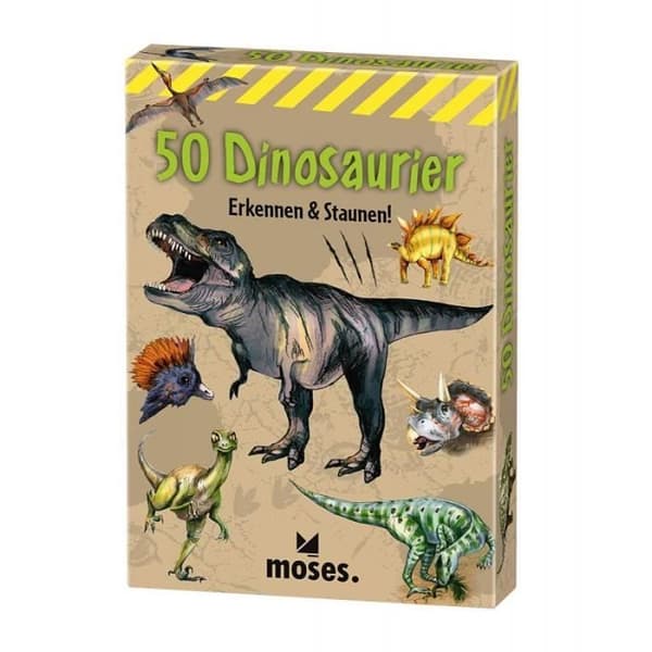 moses 40212 - KVM SWITCH - . Expedition Natur-50 Dinosaur matchande kort med testfrågor, flerfärgad