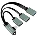 Miniatyrbild 1 av 3: USB 3.1 Gen1 Hub till 5 Gbps med 90° vinklad kontakt till 2 USB 2.0-portar (Typ A) och 1 USB 3.0-port (Typ A)
