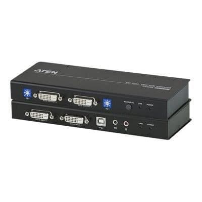 Prolongator KVM - Aten - CE604 - Dual View DVI - 60m - USB/AUDIO/RS232