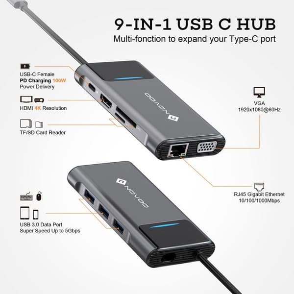 Novoo Hub - NVHUBSN09PLX-EUVC