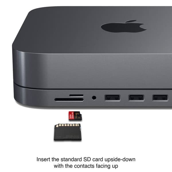 HUB USB-C - SATECHI - Mac Mini - Aluminium - Dockningsstation - Grå