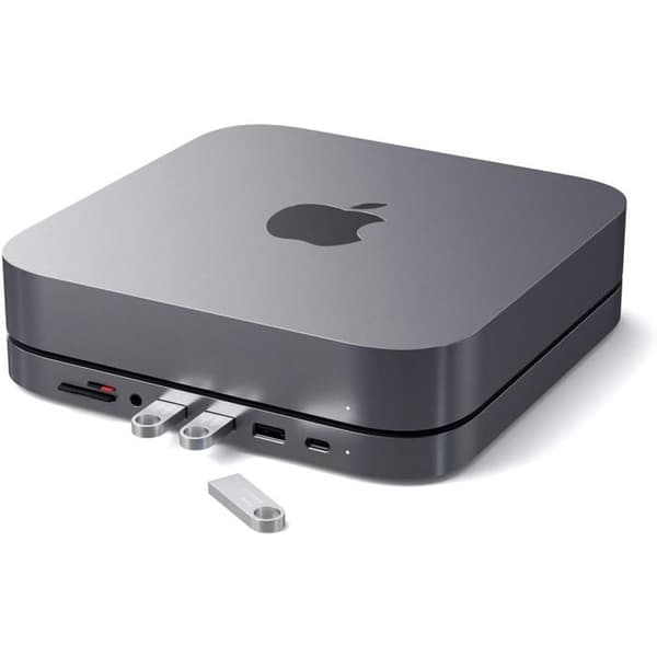 HUB USB-C - SATECHI - Mac Mini - Aluminium - Dockningsstation - Grå