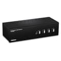 Miniatyrbild 1 av 2: KVM Switch 4 Portar - Svart - Dual Monitor - DisplayPort - USB - 4 Portar