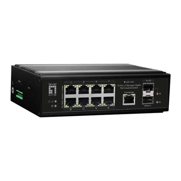 L2 Gigabit Ethernet Managed Network Switch - LEVELONE IGP-1061 Svart