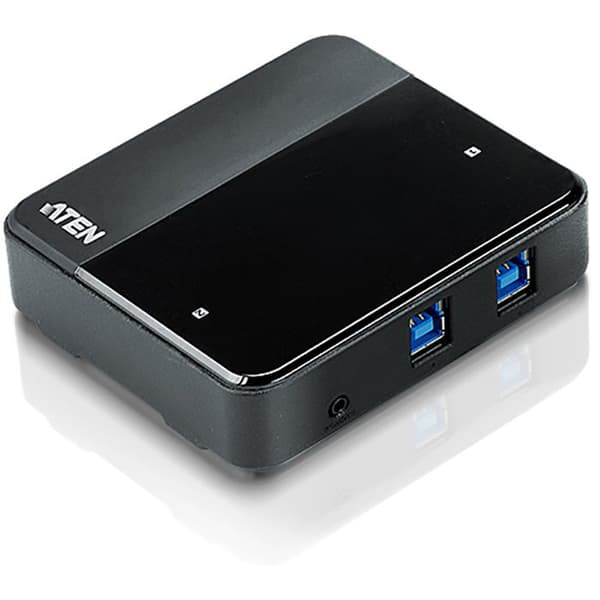 ATEN USB Sharing Switch - US234 iDate Super Hub - 2 USB 3.0-portar - Svart