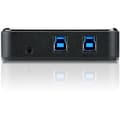 Miniatyrbild 1 av 3: ATEN USB Sharing Switch - US234 iDate Super Hub - 2 USB 3.0-portar - Svart