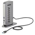 Miniatyrbild 1 av 3: USB-hub - Startech - DK30A2DHUUE - 6 portar USB A - 1 portar RJ-45 - Svart