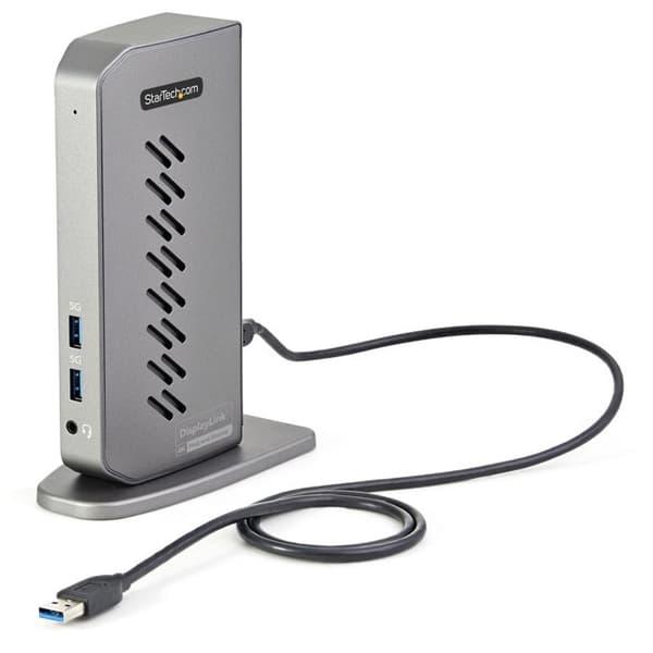 USB-hub - Startech - DK30A2DHUUE - 6 portar USB A - 1 portar RJ-45 - Svart