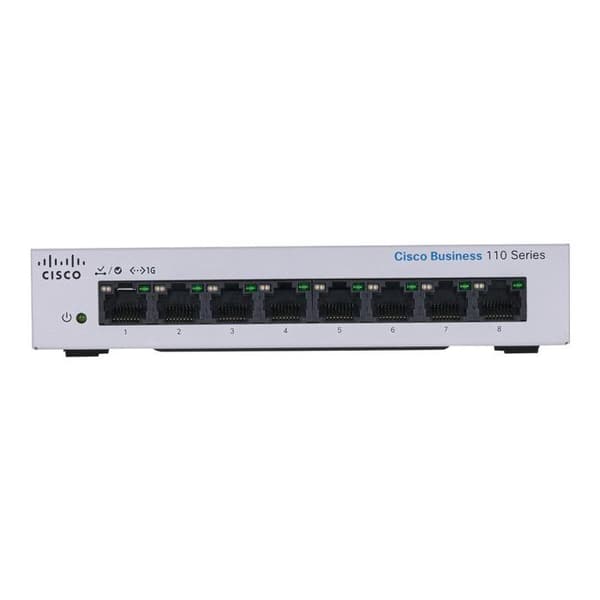 CISCO CBS110 Unmanaged 8-ports GE CBS110 Unmanaged 8-ports GE Desktop Grå