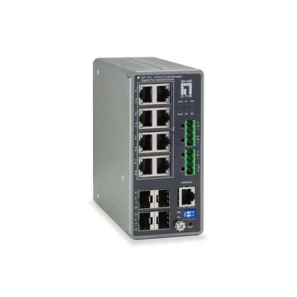LevelOne IGP-1271, Managed, L3, Gigabit Ethernet (10-100-1000), Ethernet-anslutning, stöder ström över denna port (PoE)