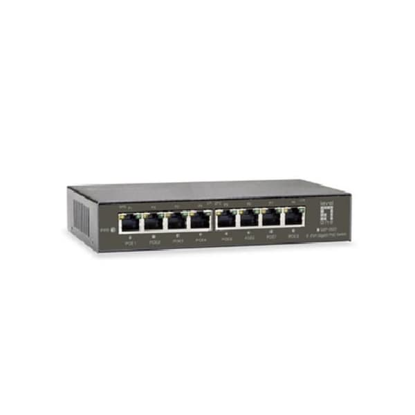 Switch - LEVELONE - GEP-0823 - 8 PoE 10/100/1000 portar - 120W Svart